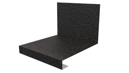 Планка примыкания нижняя к трубе фальц 140x200 мм, Картэн тёмный