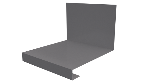 Планка примыкания нижняя к трубе фальц 140x200 мм, 7004 сигнальный серый глянцевый