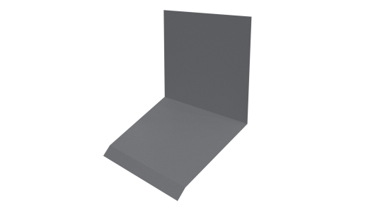 Планка примыкания верхняя к стене фальц 150x130x20 мм, 7040 серое окно глянцевый