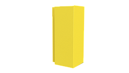 Планка угла наружного сложная Блок-хаус 110x110x2000 мм, 1018 цинково-желтый глянцевый