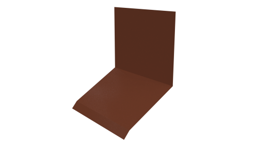 Планка примыкания верхняя к стене фальц 150x130x20 мм, 8004 медно-коричневый глянцевый