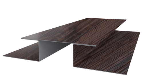 Планка стыковочная сложная 75x2000 мм, Морёный дуб 3D