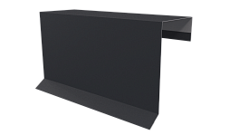 Планка торцевая фальц 65x97 мм, 7024 графитовый серый PUR Pruf