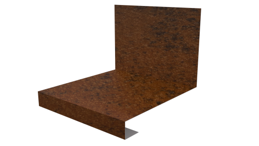 Планка примыкания нижняя к трубе фальц 140x200 мм, Картэн
