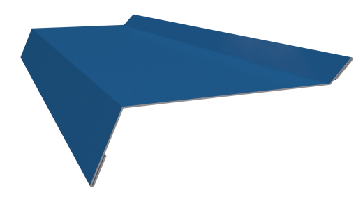 Планка примыкания в штробу 20x60x10 мм, 5015 небесно-синий глянцевый