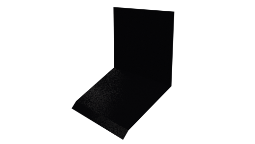 Планка примыкания верхняя к стене фальц 150x130x20 мм, 9005 черный янтарь глянцевый