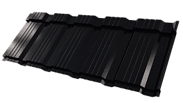 Металлочерепица Каскад 1195/1130x0,5 мм, 9005 черный янтарь глянцевый