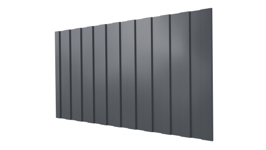 Профнастил С8 1200/1150x0,4 мм эконом, 7011 железно-серый глянцевый