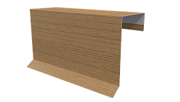 Планка торцевая фальц 65x97 мм, Орех 3D