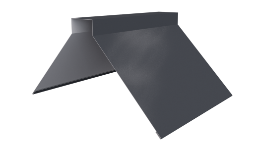 Конёк фигурный 150x150x2000 мм, 7024 графитовый серый глянцевый