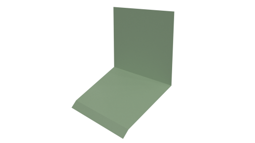Планка примыкания верхняя к стене фальц 150x130x20 мм, 6019 бело-зеленый глянцевый