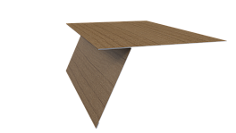 Планка карнизная фальц 130x80 мм, Орех 3D