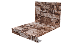 Планка примыкания нижняя к трубе фальц 140x200 мм, Дикий камень