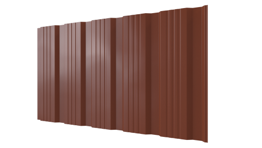 Профнастил К20 1195/1130x0,4 мм эконом, 8004 медно-коричневый глянцевый