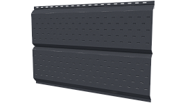 Софит Л-брус перфорированный 264/241x0,5 мм, 7024 графитовый серый PUR Pruf