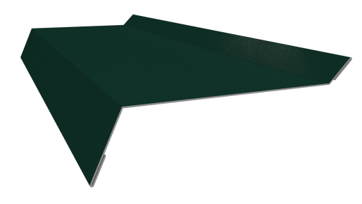 Планка примыкания в штробу 20x60x10 мм, 6005 зеленый мох глянцевый