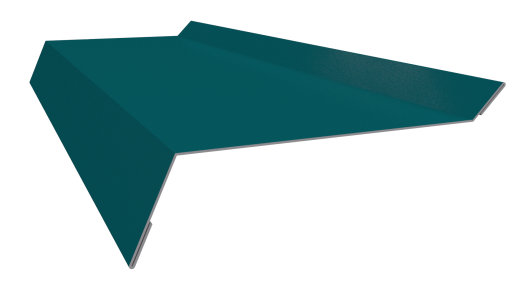 Планка примыкания в штробу 20x60x10 мм, 5021 водная синь глянцевый