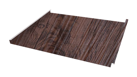 Фальцевая кровля 562/550x0,45 мм, Морёный дуб 3D