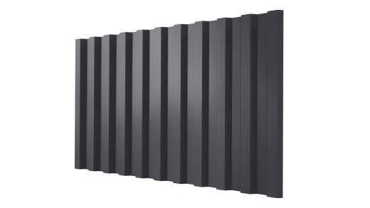 Профнастил С21 1051/1000x0,5 мм, 7024 графитовый серый глянцевый