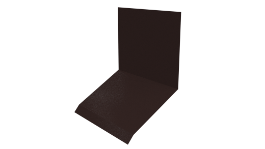 Планка примыкания верхняя к стене фальц 150x130x20 мм, 8017 шоколадно-коричневый глянцевый