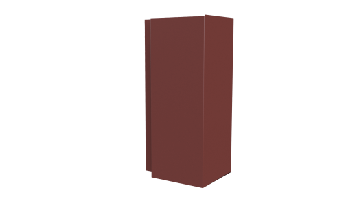 Планка угла наружного сложная Блок-хаус 110x110x2000 мм, 3009 оксид красный глянцевый
