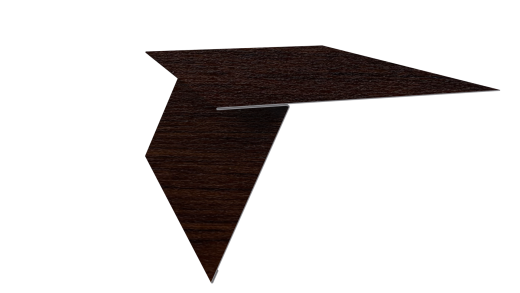Планка карнизная фальц 130x80 мм, Antique wood