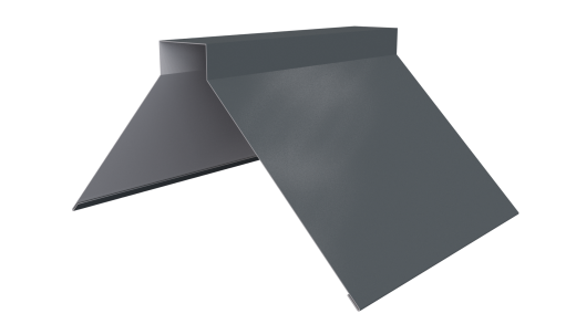 Конёк фигурный 150x150x2000 мм, 7011 железно-серый глянцевый