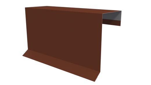Планка торцевая фальц 65x97 мм, 8004 медно-коричневый глянцевый