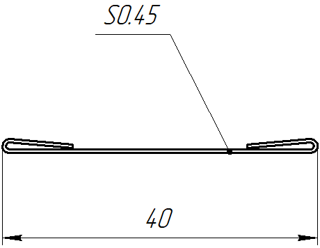 Крепежная планка 10x40x10 мм, Античный дуб 3D