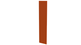 Крепежная планка 10x40x10 мм, 2004 оранжевый глянцевый