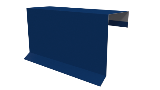 Планка торцевая фальц 65x97 мм, 5005 сигнальный синий глянцевый