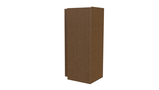Планка угла наружного сложная Блок-хаус 110x110x2000 мм, Дуб Локарно 3D