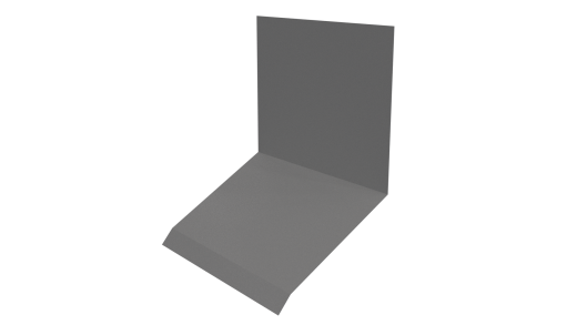 Планка примыкания верхняя к стене фальц 150x130x20 мм, 9006 бело-алюминиевый глянцевый