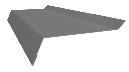 Планка примыкания в штробу 20x60x10 мм, 7004 сигнальный серый глянцевый