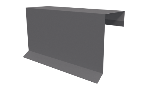 Планка торцевая фальц 65x97 мм, 7004 сигнальный серый глянцевый