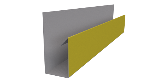 Планка П-образная Блок-хаус 30x30x2000 мм, 1018 цинково-желтый глянцевый