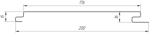 Лайн Про Плоскость 200/176x0,45 мм, 7047 телегрей 4 глянцевый
