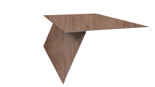 Планка карнизная фальц 130x80 мм, Орех 3D