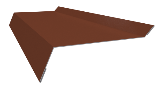 Планка примыкания в штробу 20x60x10 мм, 8004 медно-коричневый глянцевый