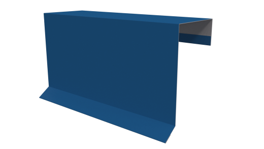 Планка торцевая фальц 65x97 мм, 5015 небесно-синий глянцевый