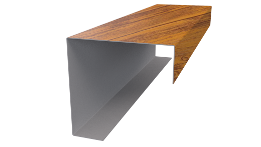 Декоративная накладка угловая 20x60x60x20 мм, Золотистый дуб 3D