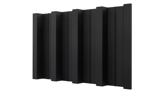 Профнастил Н60 902/845x0,45 мм, 9005 черный янтарь матовый