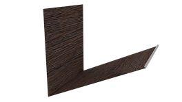 Планка примыкания верхняя к трубе фальц 250x210 мм, Морёный дуб 3D