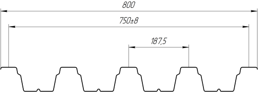 Профнастил Н75 800/750x0,65 мм, 3011 коричнево-красный глянцевый