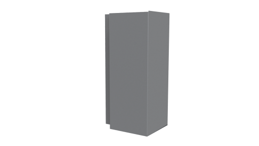 Планка угла наружного сложная Блок-хаус 110x110x2000 мм, 7037 пыльно-серый глянцевый