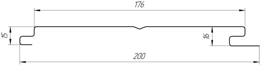 Лайн Про Полоса 200/176x0,45 мм, 3011 коричнево-красный глянцевый