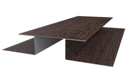 Планка стыковочная сложная Блок-хаус 110x2000 мм, Морёный дуб 3D