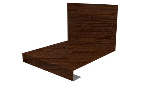 Планка примыкания нижняя к трубе фальц 140x200 мм, Дуб Кельтик 3D