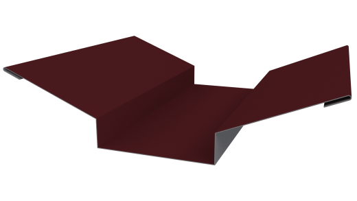 Планка ендовы верхняя 76x76x2000 мм, 3005 винно-красный глянцевый