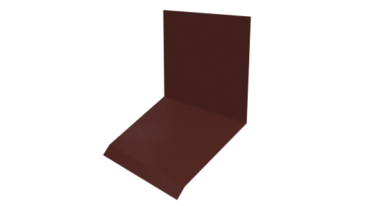 Планка примыкания верхняя к стене фальц 150x130x20 мм, 3009 оксид красный глянцевый